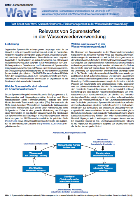 Relevanz von Spurenstoffen in der Wasserwiederverwendung